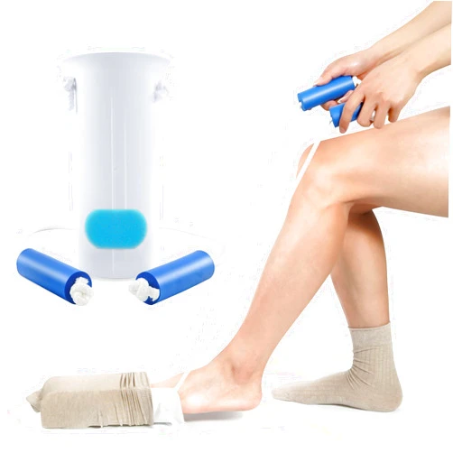 KEKOY 4INCH Sock Aid for Putting on Socks, Sock Assistant Device No Bending with Foam Handles & Long Rope, Sock Helper/Puller Aid Easy Put on for Seniors, Disabled, After Surgery Recovery(White)