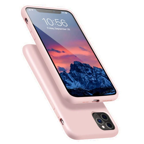 Segoi Liquid Silicone Case Compatible with iPhone 11 Pro Max 6.5 inch, Gel Rubber Full Body Protection Shockproof Cover Case Drop Protection Case (Pink Sand)