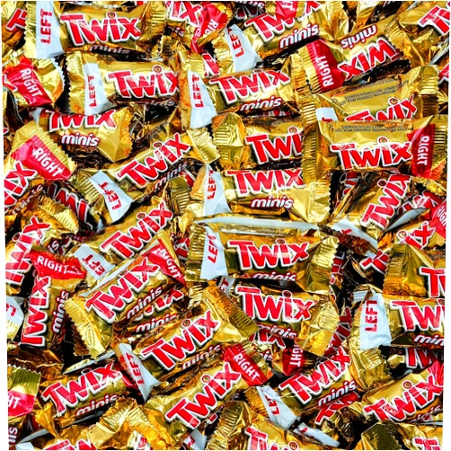 Sweetsome Twix Caramel & Milk Chocolate Minis Cookie Bars – Individually Wrapped Bulk Pack – Perfect for Snacking & Sharing - 1 Pound (Pack of 1)
