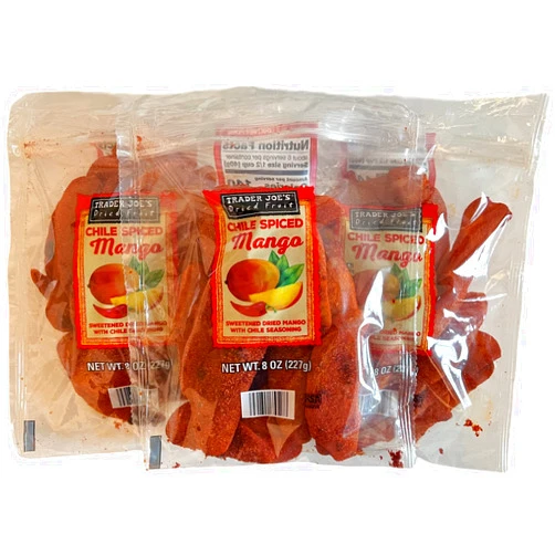 Trader Joe's 3 bags of Trader Joes Dried Fruit Chile Spiced Mango 8-oz Bags