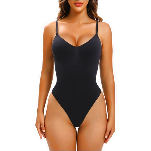 YIANNA Women Shapewear Tummy Control Bodysuit Seamless Sculpting Snatched Waist Body Suit Thong or Brief