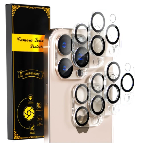 beuxece for 6 Pack iPhone 16 Pro/iPhone 16 Pro Max Camera Lens Protector [Drop Protection] [Case Friendly] [Easy Installation] 9H Tempered Glass Camera Screen Protector Cover Accessories, Clear