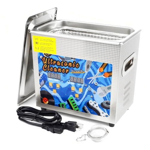 KECOOLKE 3L Ultrasonic Cleaner with Large Capacity with Heating and Time Setting 120 Watt Powerful Stainless Steel Professional Sonic Cleaner for Cleaning Tool Watch Glasses Retainer Denture Parts