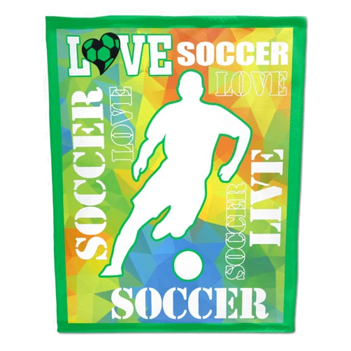 Nitten Love Soccer Gifts Flannel Blanket Cozy Soft and Fleece Throw Blankets for Adult Kids Couch Bed Sofa All Seasons Microfiber Decor Gifts 40