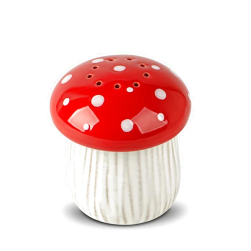 Dgudgu Mushroom Baking Soda Holder For Fridge Deodorizer Ceramic Baking Soda Fridge Holder Odor Absorber Container Smell Remover Cute Fridge Deodorizer Refrigerator Odor Eliminator(No Soda)
