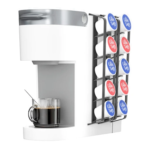 KES Coffee Pod Holder for Keurig, Side Mount Coffee Pod Holder Adhesive, Sturdy Metal K Cup Organizer and Storage, Matte Black, 2 Pack/For 10 K Cups, KCPH500-BK-P2
