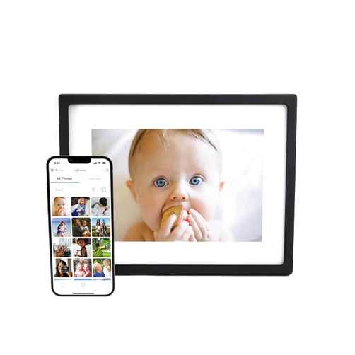 Skylight Digital Picture Frame - WiFi Enabled with Load from Phone Capability, Touch Screen Digital Photo Frame Display - Customizable Gift for Friends and Family - 10 Inch Black