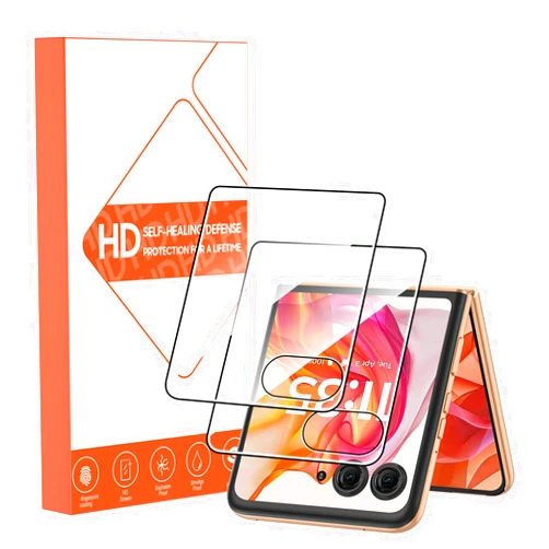 Ruiheshiyi [2 Pack] for Motorola Razr+ (Plus) 2024 Screen Protector, Upgraded Ultra HD Durable Tempered Glass Protection ,Touch Sensitive, Scratch Resistant, Fingerprint Resistant, Beginner Installation Friendly, Case Friendly, Transparent