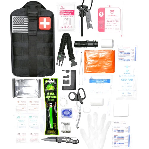 Simpleone EMT-Approved Black Emergency First Aid Kit - Molle Ifak Pouch for First Aid Response: 250 Piece Outdoor Gear for Adventures, Disaster & Home Emergencies