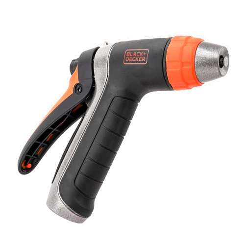 BLACK+DECKER® Adjustable Metal Rear Trigger Nozzle – Durable, Easy-Grip Garden Hose Sprayer with Locking Rear Trigger BD59578