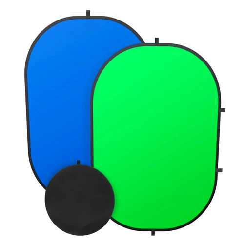 SEDGEWIN 5X6.5ft Green Screen Backdrop for Photography, Double Sided Green Screen and Blue Screen, 2 in 1 Collapsible and Reversible Background for Photography, YouTube Videos,and Live Streaming