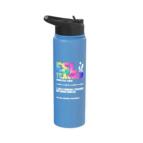 Multilingual Teacher Linguist School Teaching Esl Teacher Normal Teacher ESOL Multilingual English Teacher Stainless Steel Insulated Water Bottle