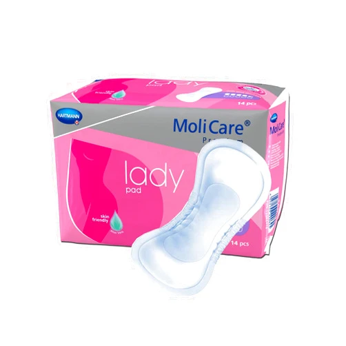 HARTMANN H MoliCare Premium Lady Pads Female Incontinent Pad 6-1/2 X 16 Inch 168654, Lady 4.5 Drop, 168 Ct