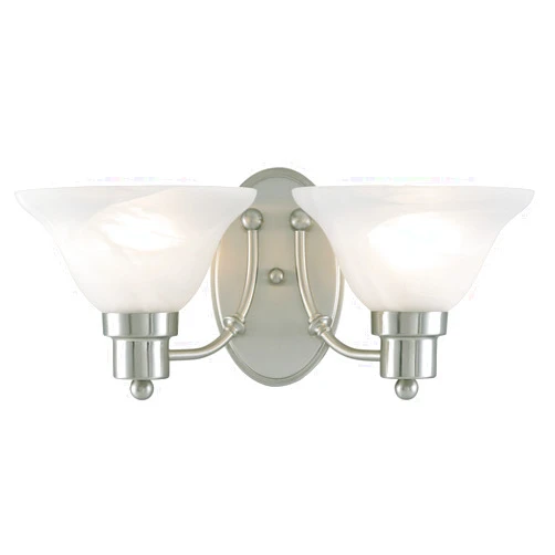 Hardware House 544478 16-Inch by 7-1/2-Inch Brushed Nickel Bath/Wall Lighting Fixture