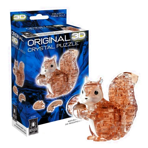 BePuzzled | Squirrel Original 3D Crystal Puzzle, Ages 12 and Up