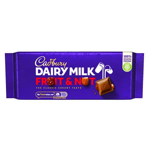 Cadbury Dairy Milk Fruit & Nut Bar, 180g