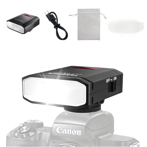 Takerers Camera Flash, Mini Flash Speedlite with GN14, 22 Levels Flash Power, CCT 5600K, M/S1/S2 Optical Control Compatible for Sony/Canon/Fuji/Nikon/Panasonic/Olympus Camera