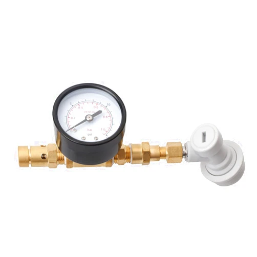 Zooke Brew Diaphragm Lock Beer Spunding Valve Complete Kit, Beer Brew Pressure Relief Valve with Lock Gas Gauge 0 to 15 PSI for Home Brewing Beer Corny Beer Keg