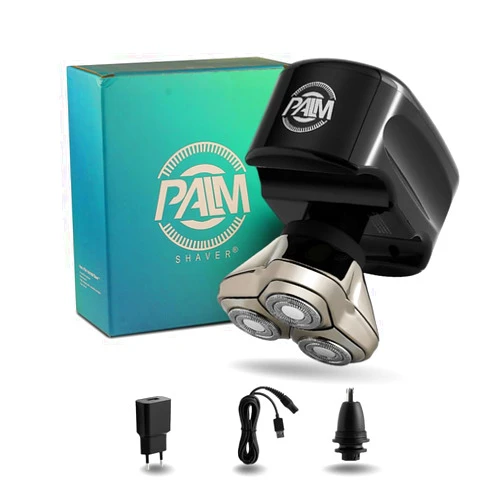 Skull Shaver Palm Shaver for Men: Best Bald Head & Face Shaver, Waterproof, Cordless, Gift Item, Travel-Friendly - A Perfect Shaver for Bald Men/Women