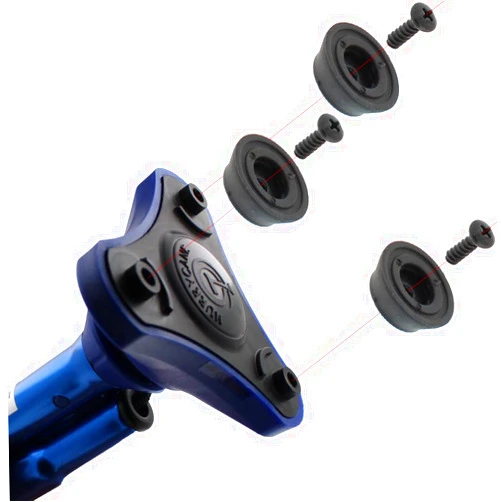 Lifeswonderful - Set of 3 Replacement Screw-in Rubber Cane Tips Feet Suitable for Hurrycane Freedom Edition Walking Sticks