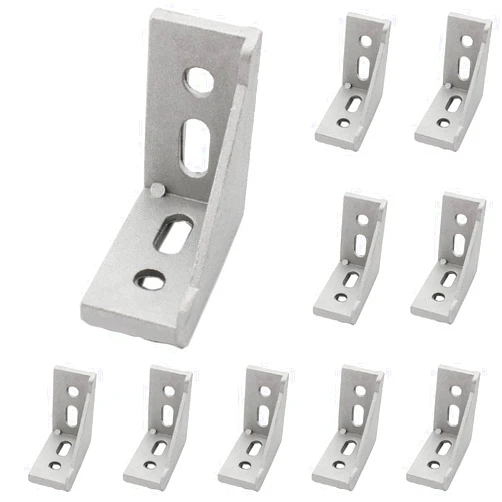 TTZEZE 10Pack Aluminum Profile Corner Bracket,TTZEZE 58x29x58mm L Shape Right Angle Joint Bracket Fastener,L Brackets Connector for 3030 Series Standard 8mm Slot Aluminum Extrusion Profile (3060 Bracket)