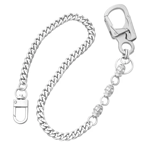 Ahiller Skull Pants Chain for Men,25''Heavy Punk Biker Anti-Theft Wallet Chains for Keys,Jeans,Belt Goth Accessories