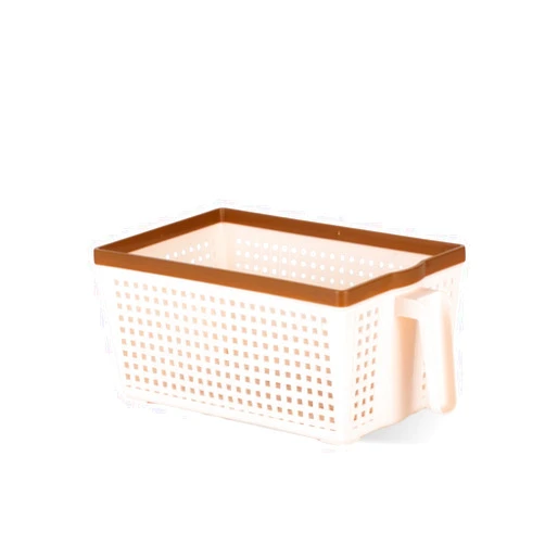 Nayasa Frill No. 1 Plastic Fruit Basket, Small, Peach