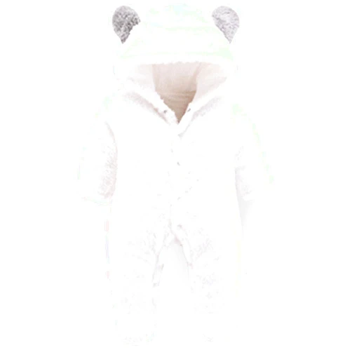 Camidy Newborn Baby Girl Boy Cute Bear Ear Warm Fleece Hooded Jumpsuit Romper Snowsuit