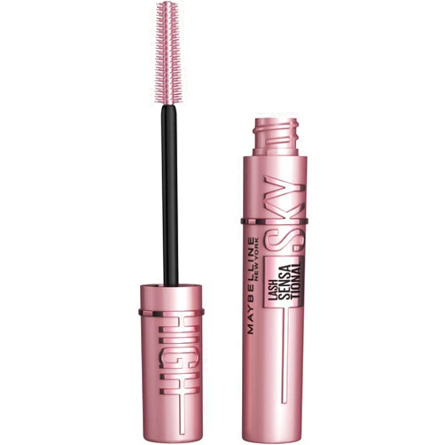 Maybelline Lash Sensational Sky High Washable Mascara Makeup, Volumizing, Lengthening, Defining, Curling, Multiplying, Buildable Formula, Blackest Black, 1 Count