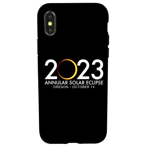 Annular Solar Eclipse Apparel Co. iPhone X/XS Annular Solar Eclipse 2023 October 14 Oregon Case