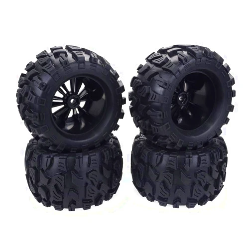 Havcybin 12mm Hex Wheels Set 1:10 Off Road RC Car Monster Truck Tyre Tires 4-Pack with Foam Inserts Mounted (N6638)
