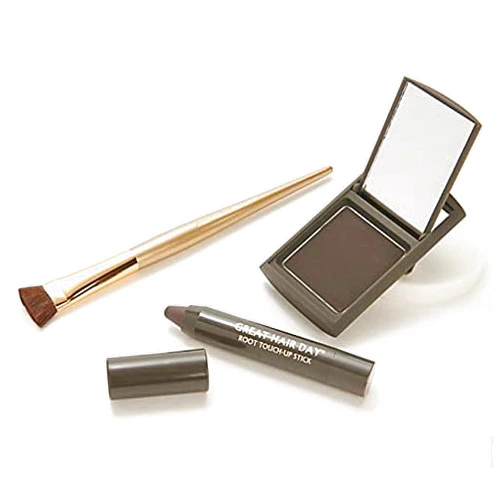 Joan Rivers Beauty Joan Rivers Great Hair Day Root Touch Up Powder and Hair Color Stick - Root Cover Up Hair Powder and Root Touch Up Stick for Thicker, Fuller Looking Hair (Brunette)