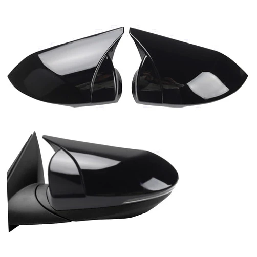 BOYUER for Hyundai Elantra 2021 2022 2023 2024 2025 2026 2PCS Car Side Rear View Mirror Guard Cover Caps Trims (Piano Black)