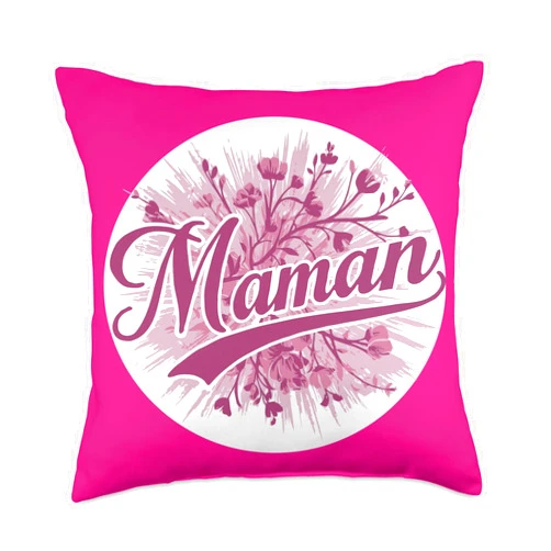 IDEE CADEAU POUR MAMAN D'AMOUR Belle idee cadeau pour une MAMAN Fête Des Mères Anniversaire Throw Pillow