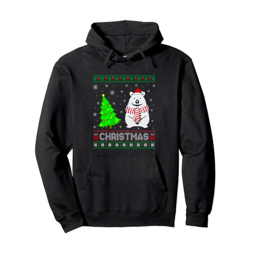 Ugly Christmas Quokka Gifts Quokka Xmas Tree Lighting Ugly Christmas Sweater Pullover Hoodie