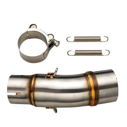 Xintre Motorcycle Exhaust Mid Pipe, Exhaust Muffler Adapter Connect Pipe with Clamps Compatible with Kawasaki EX250 EX300 Z250 Z300, Ninja 250 Ninja 300 2018-2022 Ninja 650 2018-2022 Ninja 400 Z400 2017-2022