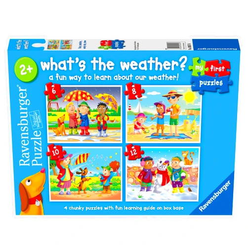 Ravensburger My First Puzzles: What's The Weather? (6: 8: 10 & 12 Piece) Jigsaw Puzzle for Kids - Every Piece is Unique, Pieces Fit Together Perfectly - MESH Accredited