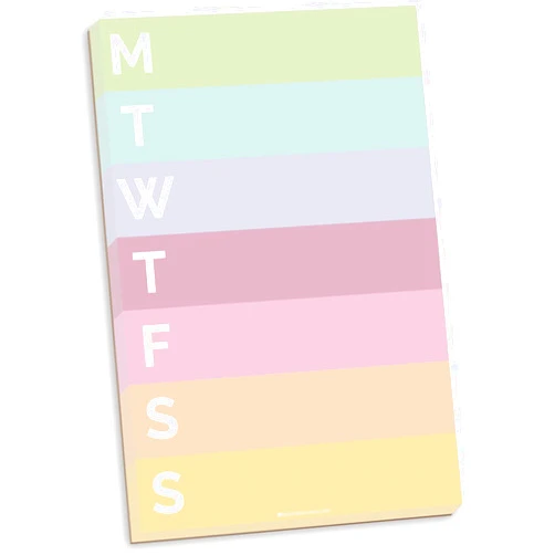 bloom daily planners Color Blocked Weekly Tear Off To-Do Pad - Undated Checklist Notepad Organizer - 6