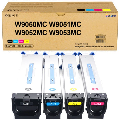 SPLENDIDCOLOR W9050MC Toner Cartridge High Capacity Replacement for HP W9050MC W9051MC W9052MC W9053MC Toner use for Color Managed MFP E87640 E87650 E87660 Printer