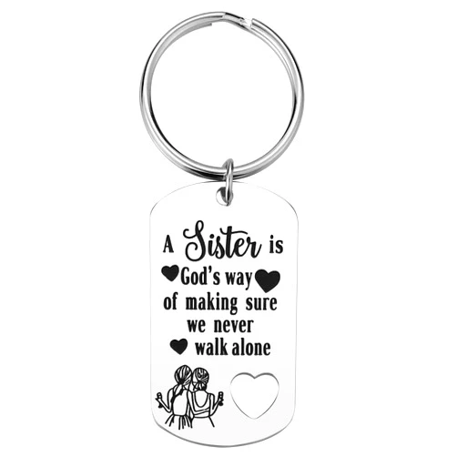 iWenSheng Sister Christmas Gifts from Sister - Sister Keychain Birthday Gifts for Sister from Brother