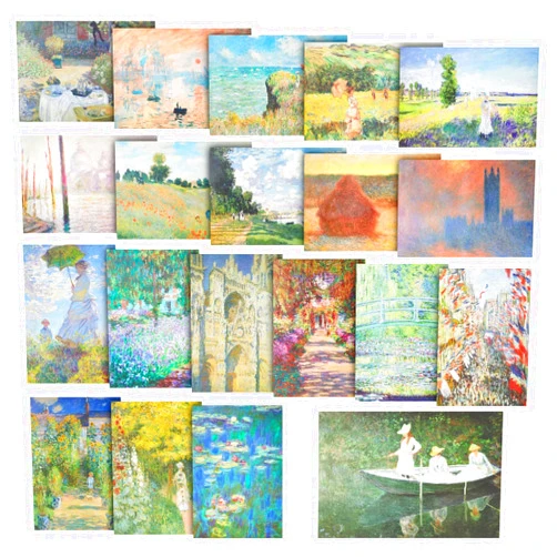 The Gifted Stationery 20 Pack Monet Artist Posters for Office, Dorm, Apartment, 13x19 in