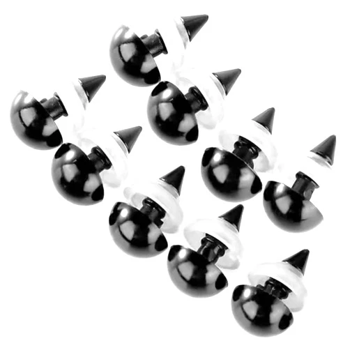 MATXJXIVW 100 Pack Safety Eyes, Black Crafts Safety Eyes Spiral Solid Plastic Eyes with Washers for Bear, Doll, Puppet, Plush Animal and DIY Craft (12mm)