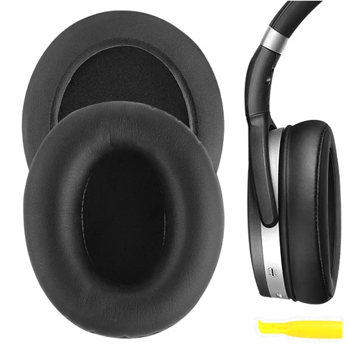 Geekria QuickFit Replacement Ear Pads for Sennheiser HD465, HD485 Headphones Ear Cushions, Repair Part (Black)
