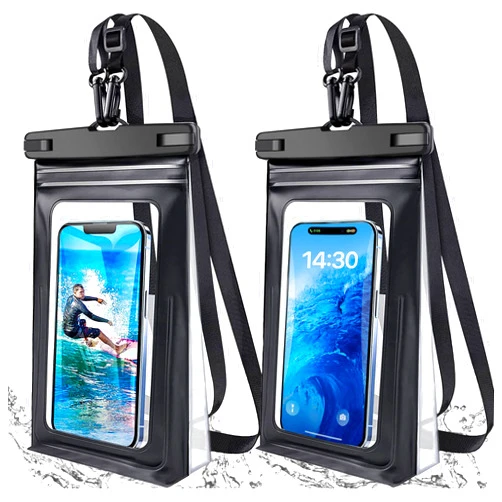 ANLEDDA 2 Pack Waterproof Phone Pouch Floating Large Waterproof Cellphone Dry Bag Case for iPhone 14 13 12 11 Pro Max XS XR X Galaxy S21 Samsung S22 Up to 7
