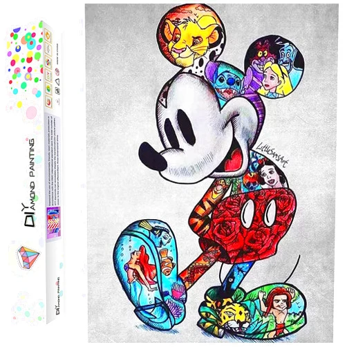 PASSDONE Diamond Art DIY 5D Diamond Painting Kits for Adults and Kids Full Drill Arts Craft by Number Kits for Beginner Home Decoration 12x16 inch DP107