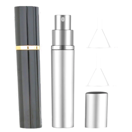 Zingso Cocktail Atomizer Coffee Bean Spritzer, Coffee Bean Spray Bottle for Absinthe Vermouth, Refillable Perfume Atomizer RDT Spray Bottle Bitters Bottles for Cocktails (Black + Silver)
