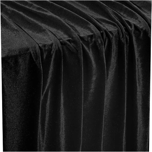 Josojoou Velvet Fabric by The Yard, 1.1 Yard 63 Inches Wide Soft Stretch Fabric Luxurious Velvet Cloth for DIY Sewing Craft,Upholstery Sofa Chair Cover,Costume,Curtain(Black,1.1Yard)