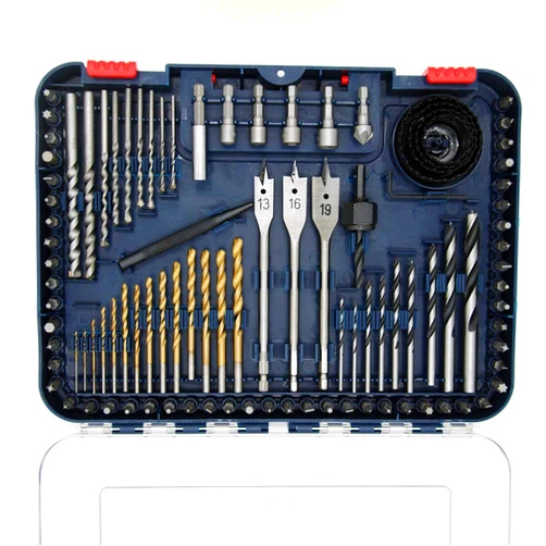 CHEW STEEL TOOLS Drill Bit Set, 100-Piece Drilling and Driving Accessories, Screw Drill bits, Titanium Coated HSS Bits for Drilling Metal, Wood, Masonry and Plastic (Metric)