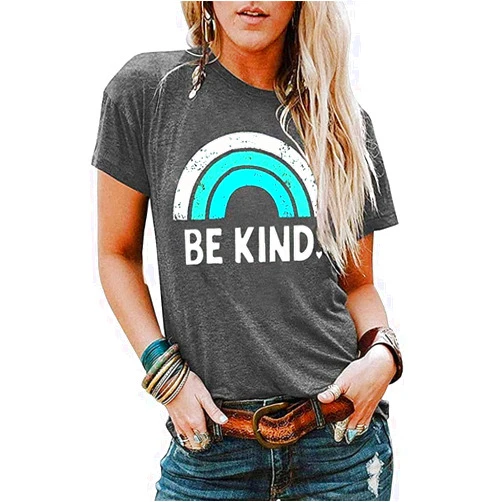Missshine Graphic Tees for Women Summer Cute T Shirts Casual Loose Tunic Blouses Tops