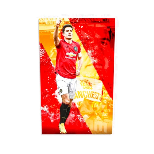 EcicO Harry Maguire Classic Art Posters of Famous Men's Soccer Players Home Decor Wall Art Hanging Picture Print Bedroom Decorative Paintings Room Aesthetic 08x12inch(20x30cm)